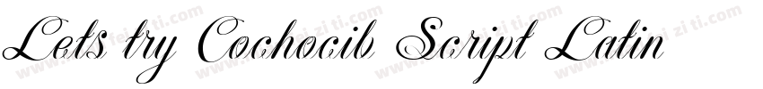 Lets try Cochocib Script Latin Pro字体转换